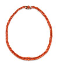 CORAL BEAD NECKLACE