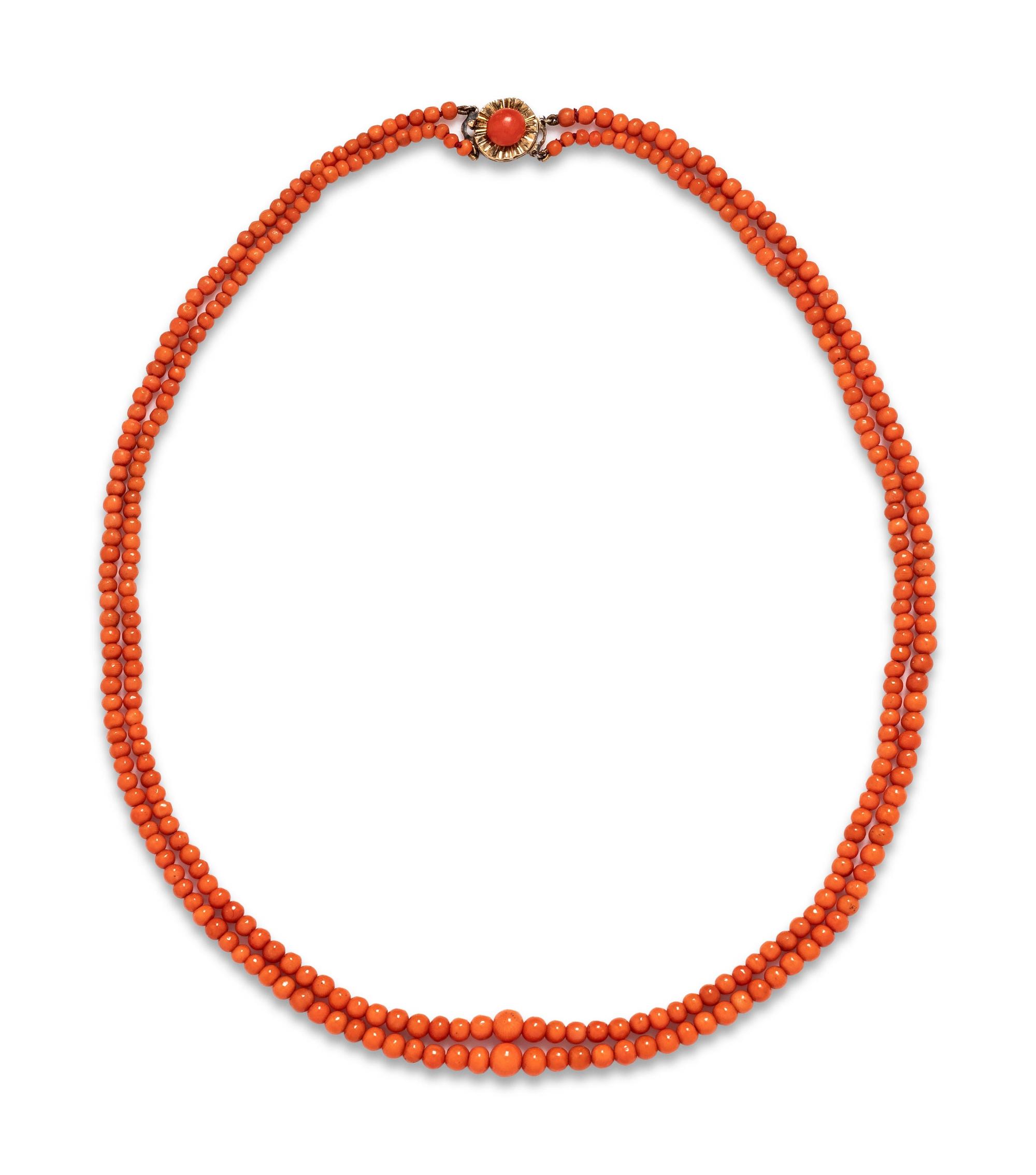 CORAL BEAD NECKLACE