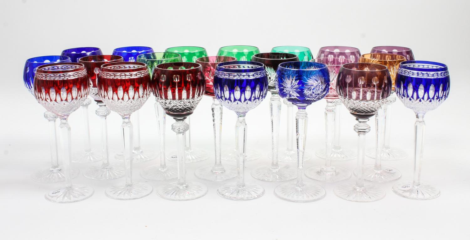 An Assembled Set of Cut to Clear Stemware Height of tallest 7 3/4 inches. — 20TH CENTURY