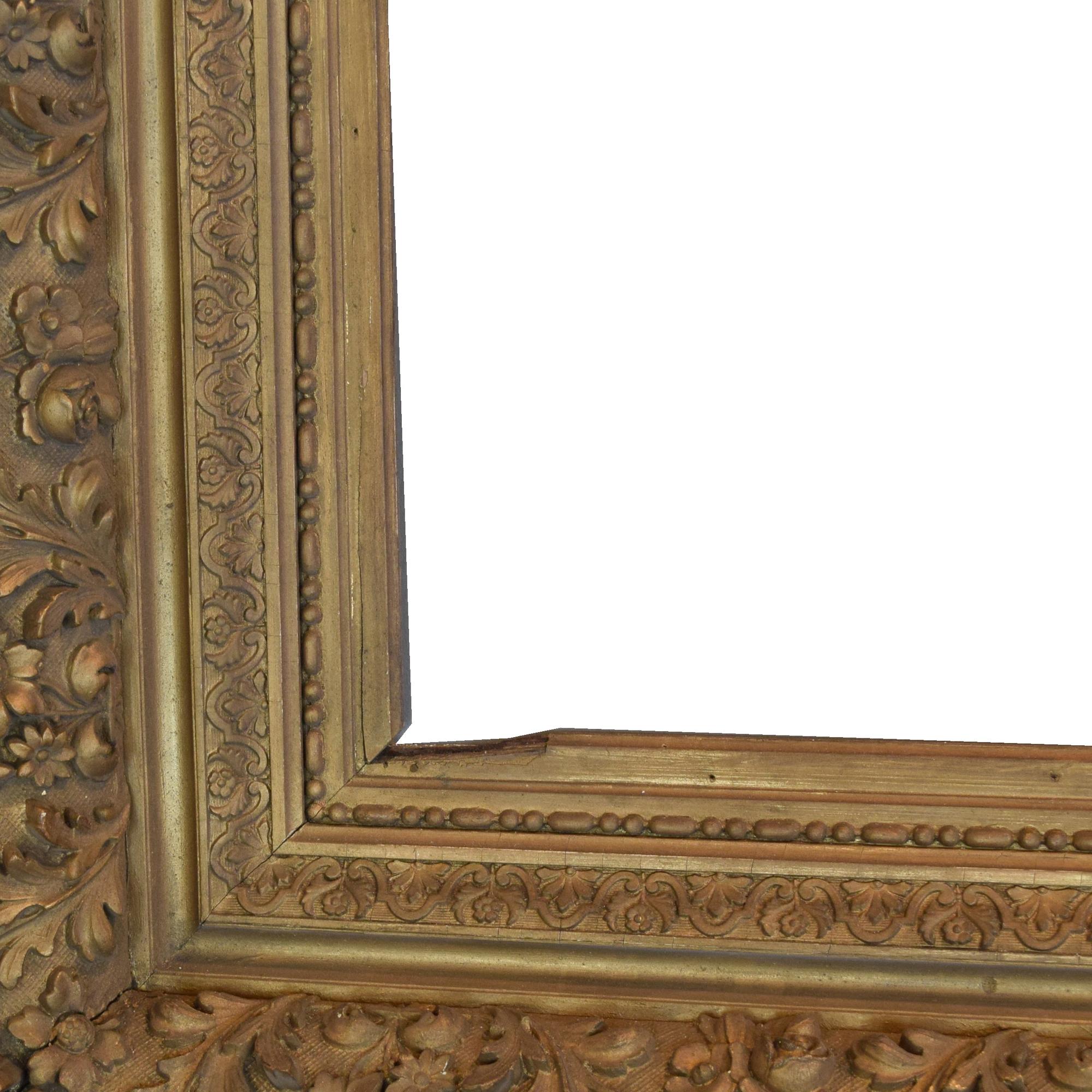 A Large Carved Giltwood Frame 49" W x 5.5" D x 87" H — United States, Circa 1890