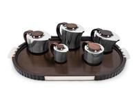 A Puiforcat Silver-Plate Six-Piece Tea and Coffee Service