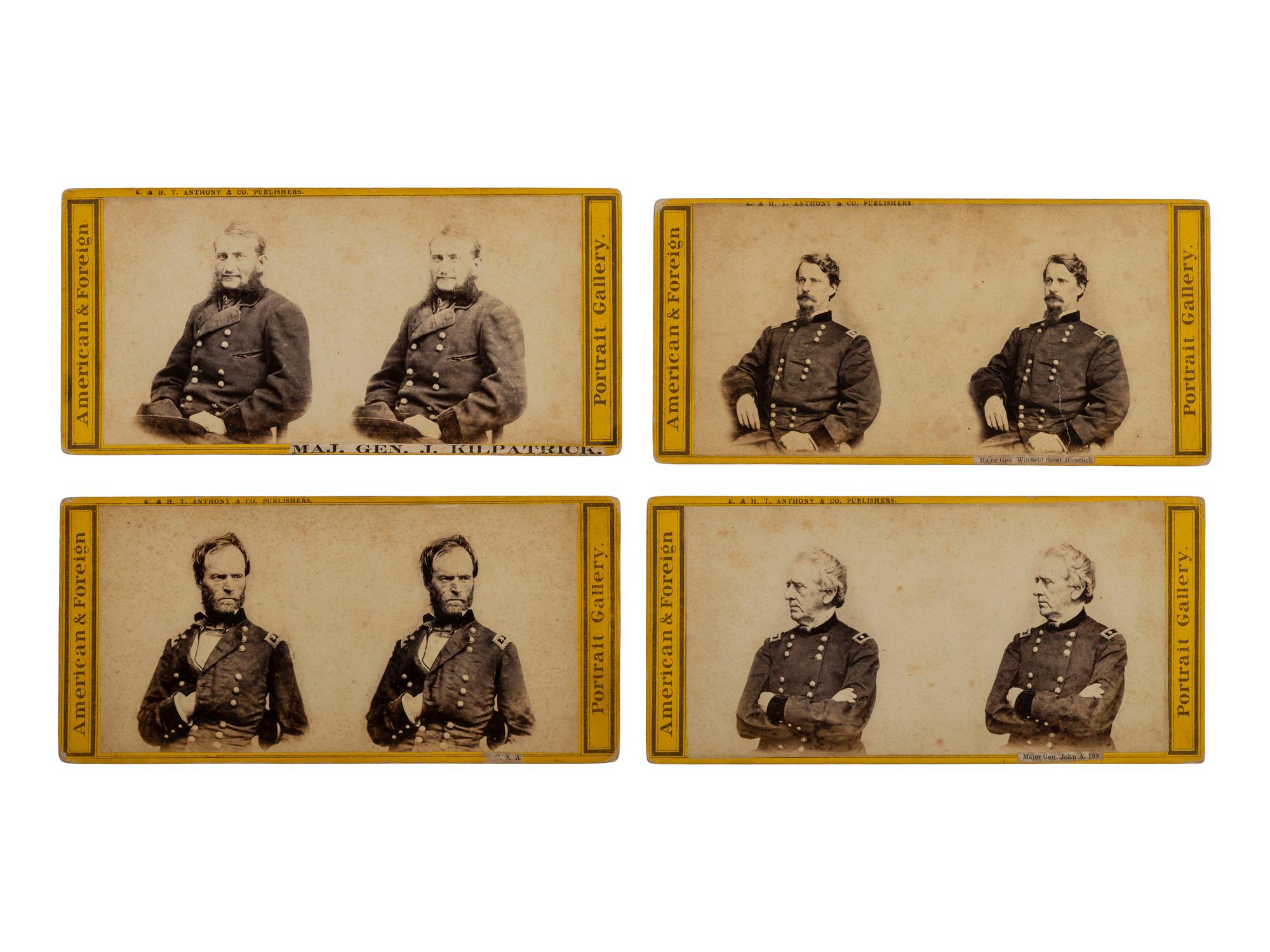 [CIVIL WAR]. A group of 20 stereoviews featuring "Prominent Personalities" including generals and politicians. New York: E. & H. T. Anthony.