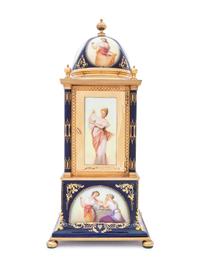 A Vienna Porcelain Mantel Clock