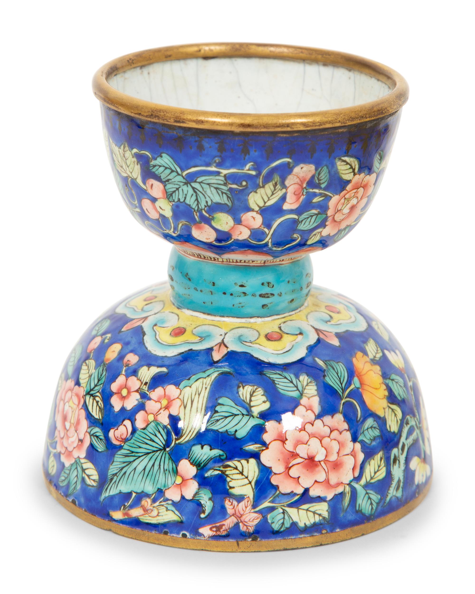 A Group of Three Chinese Enamel on Copper Articles