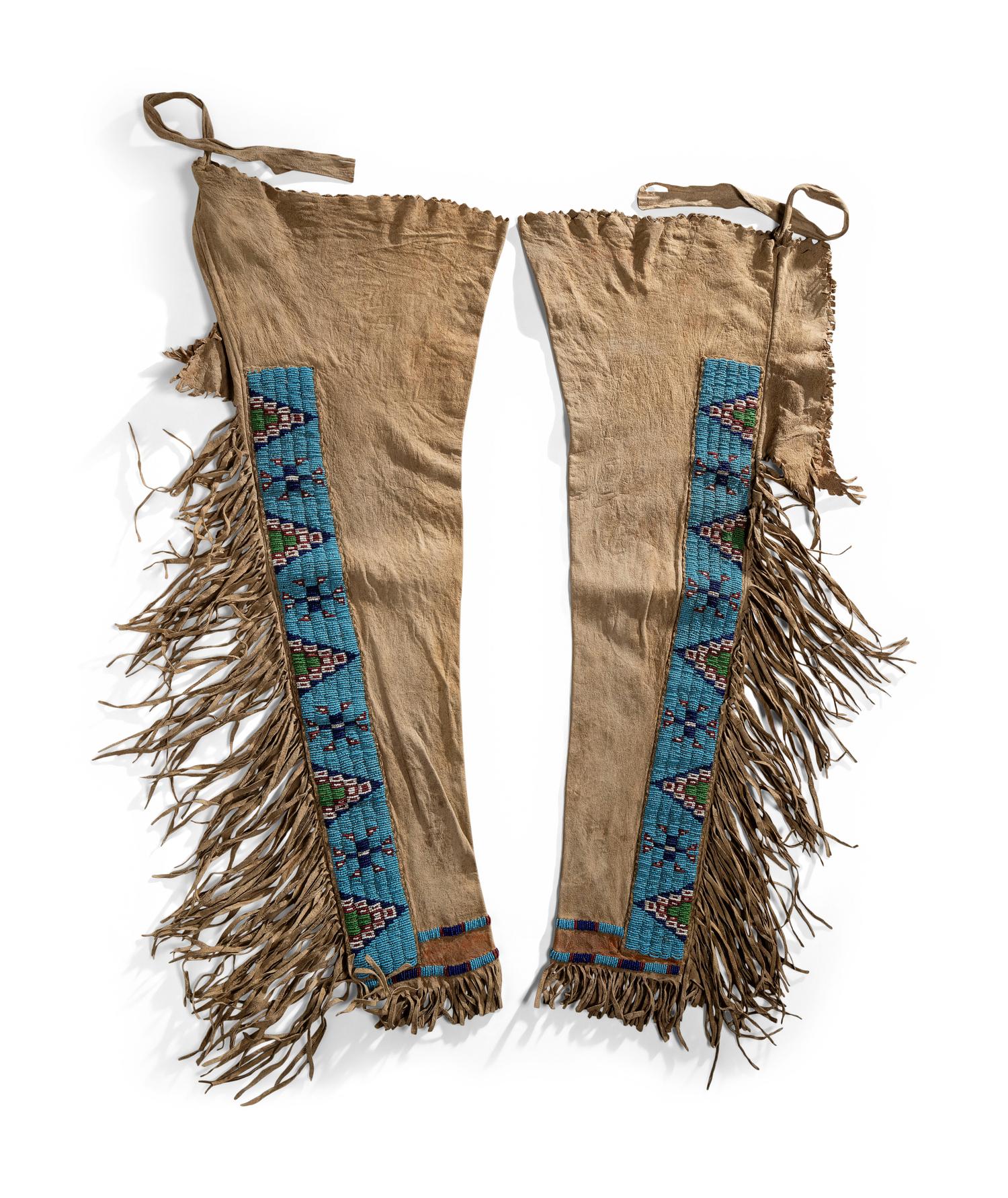 Sioux Beaded Hide Leggings