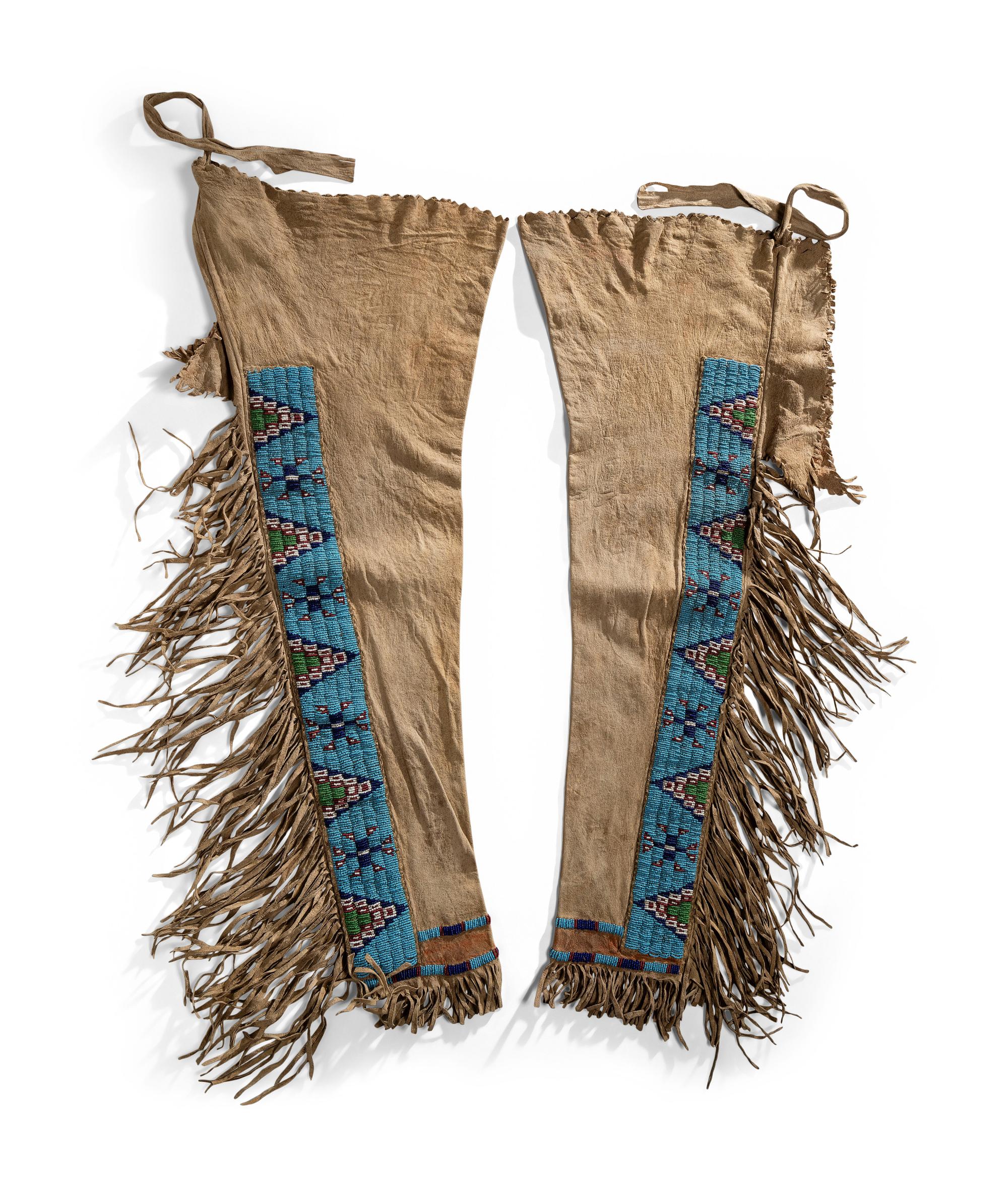 Sioux Beaded Hide Leggings