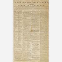 [American Revolution] [Treaty of Paris] The Independent Gazetteer Or, the Chronicle of Freedom