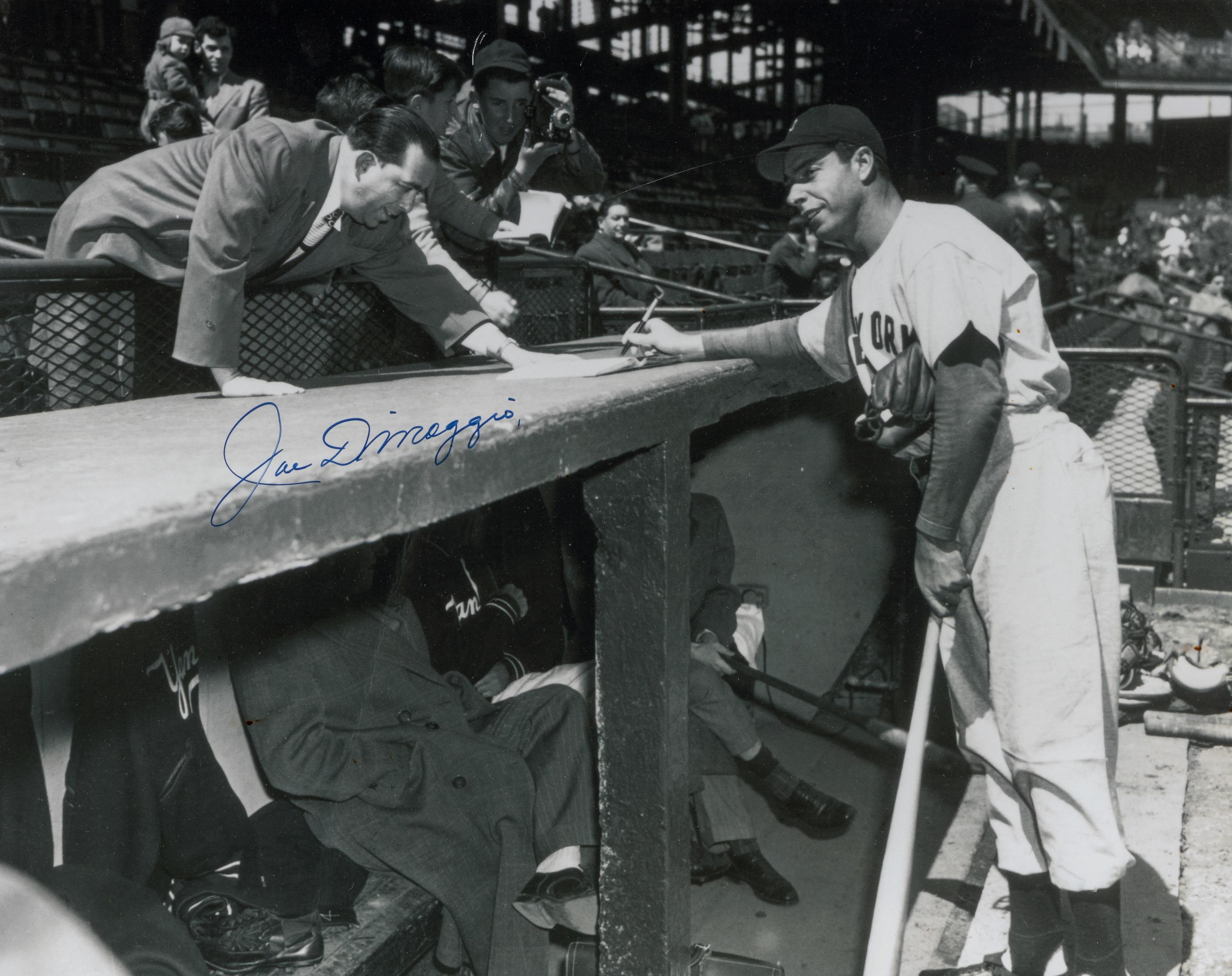 A Joe DiMaggio Signed Autograph Large Display (Beckett Authentication Services Letter),