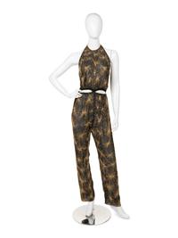 Halston Embellished Chiffon Pant Ensemble, Firework Collection, Fall/Winter 1980