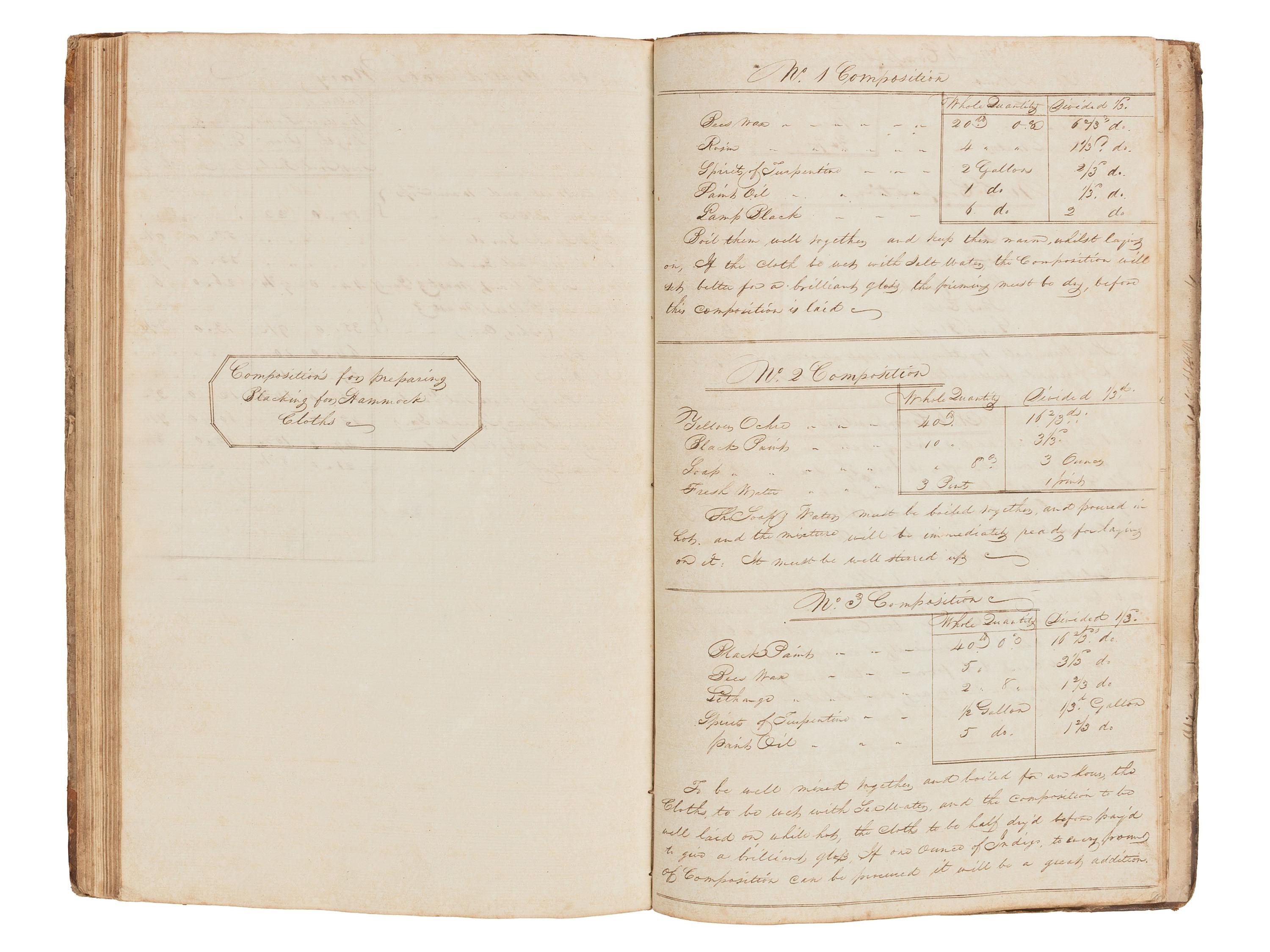 [US NAVY] -- [MARITIME]. Manuscript journal containing "Remarks and observations of Lt. Paulding of the U.S. Frigate Macedonian Commanded by John Downes, Esq. And bound on a Cruise in the Pacific Ocean." Illustrated. Ca. 1818-1828.