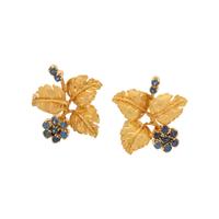 YELLOW GOLD AND SAPPHIRE EARRINGS