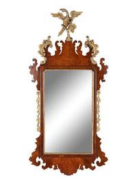 A George II Style Parcel Gilt Mahogany Mirror