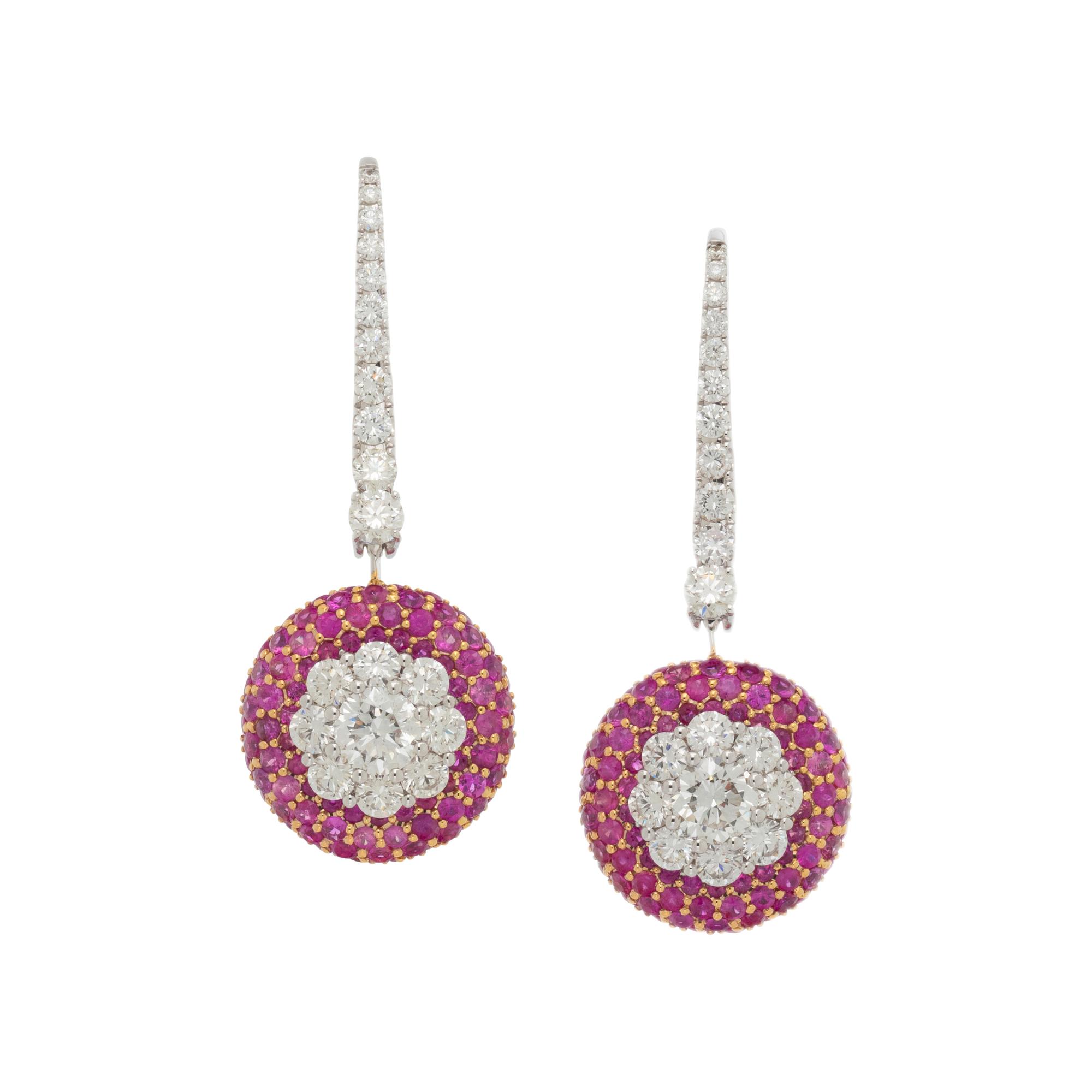 DIAMOND AND RUBY EARRINGS