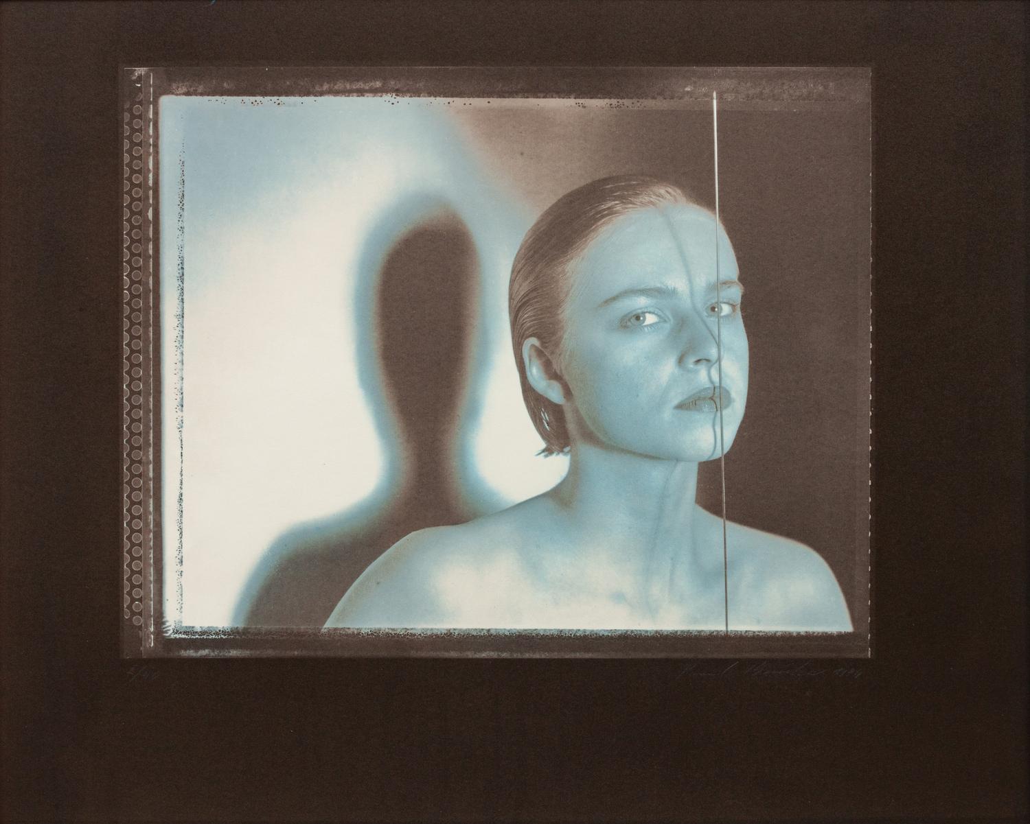 A group of four photographs ( Portrait with Metal Bar , 1984; Nude with Metal Arch , 1985; Touching , 1986; Untitled , 1985)