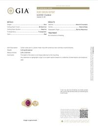 UNHEATED BURMESE RUBY AND DIAMOND RING