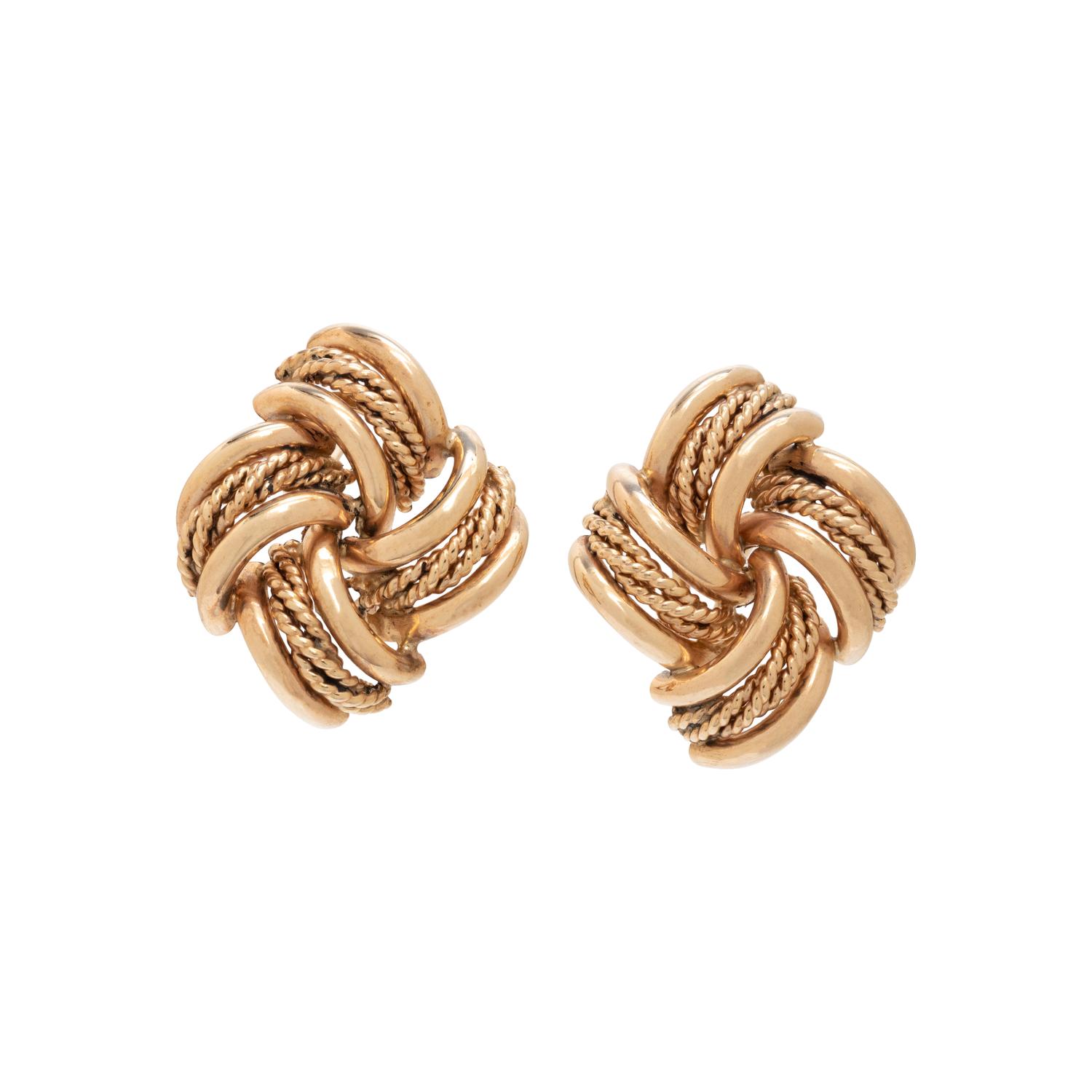 YELLOW GOLD EARCLIPS