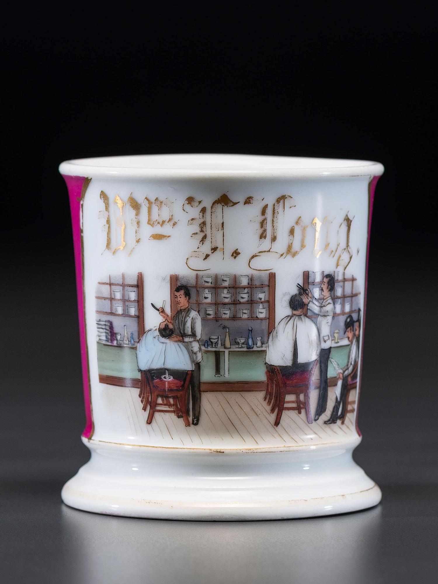 A Barber's Porcelain Occupational Shaving Mug