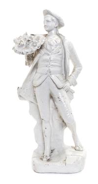 A Capo di Monte Stoneware Figure of a Man Height 9 1/2 inches.