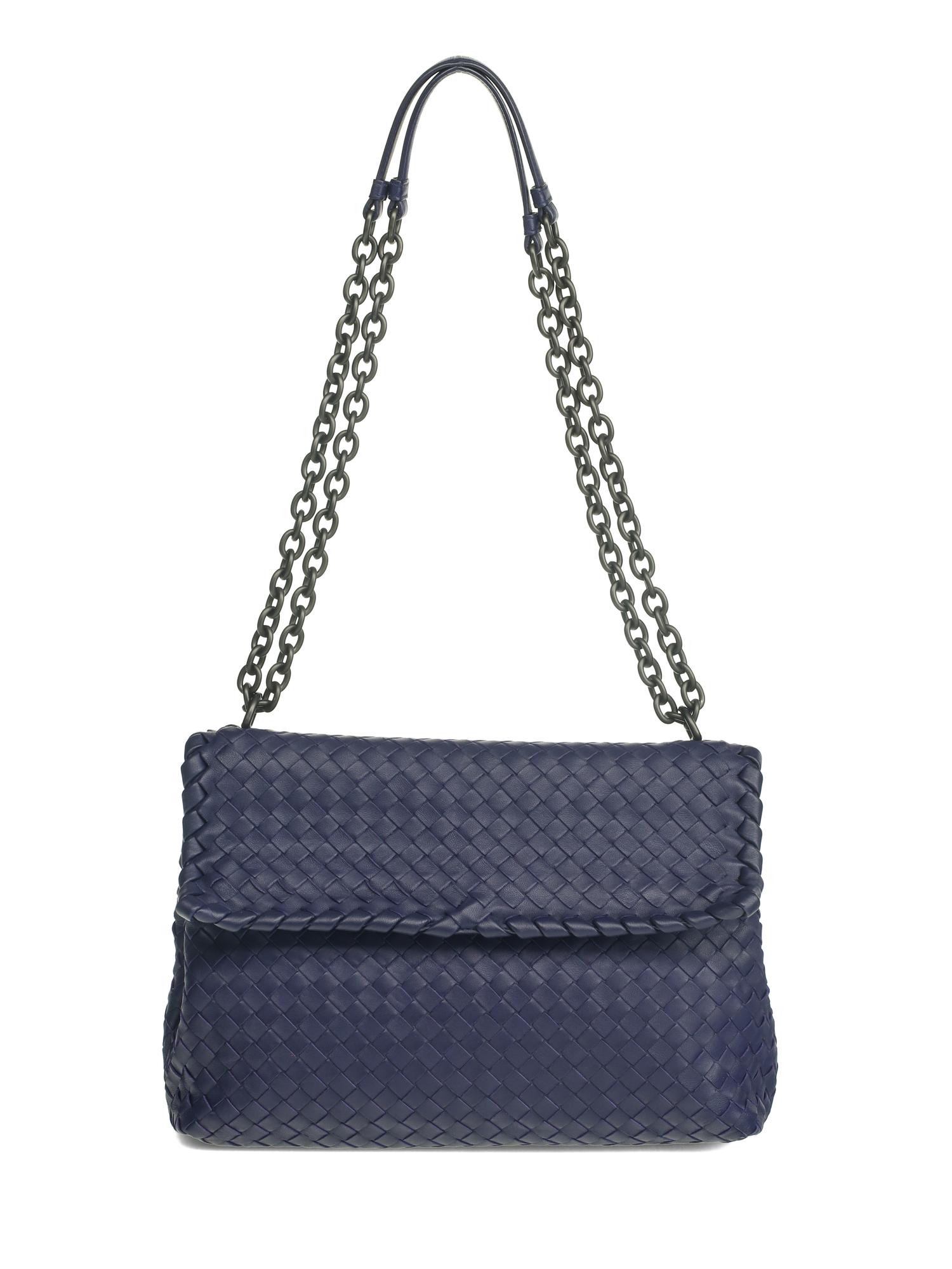 BOTTEGA VENETA, VIOLET INTRECCIATO OLIMPIA BAG