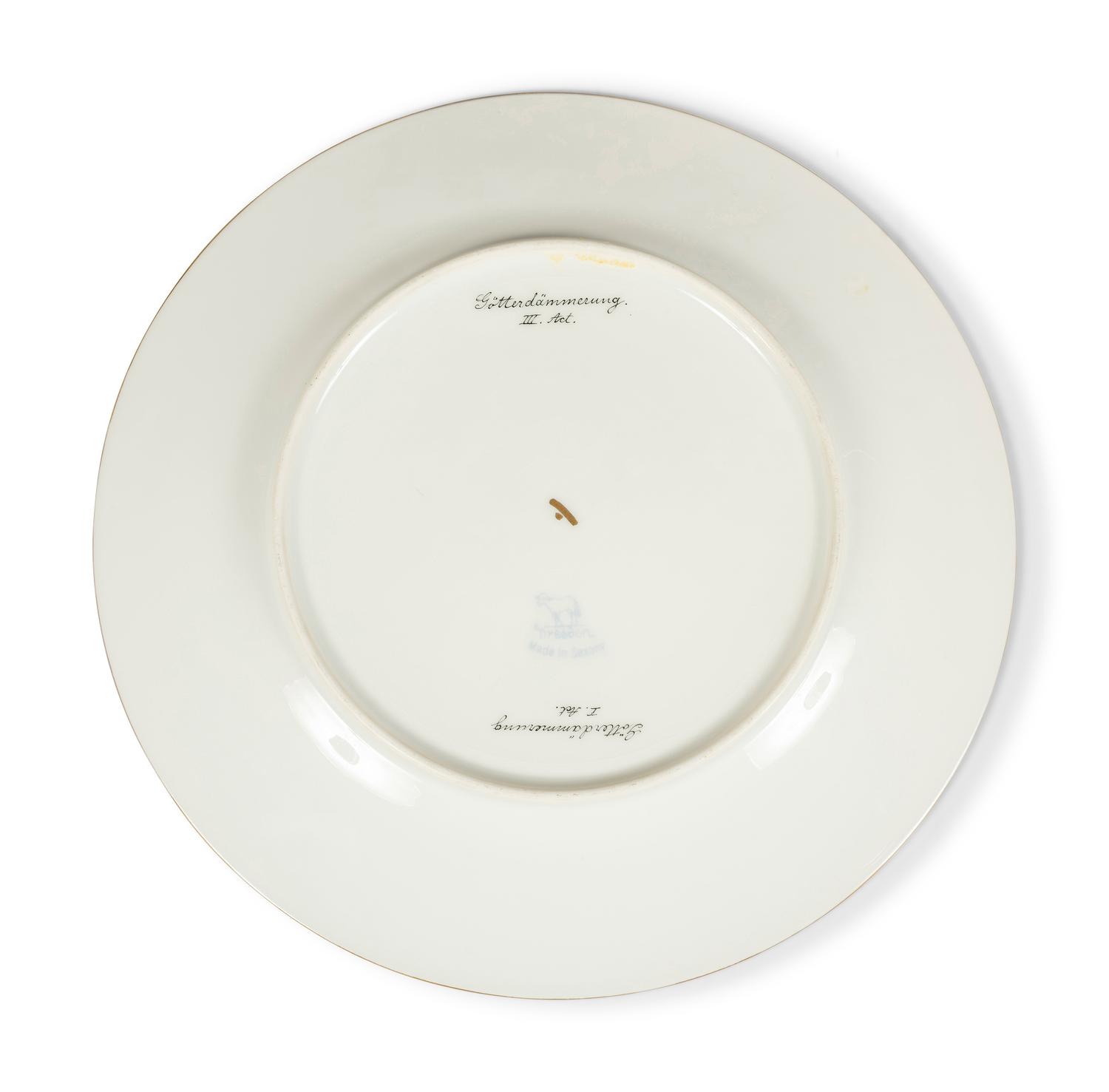 Eleven Dresden Ambrosius Lamm Porcelain Opera Cabinet Plates