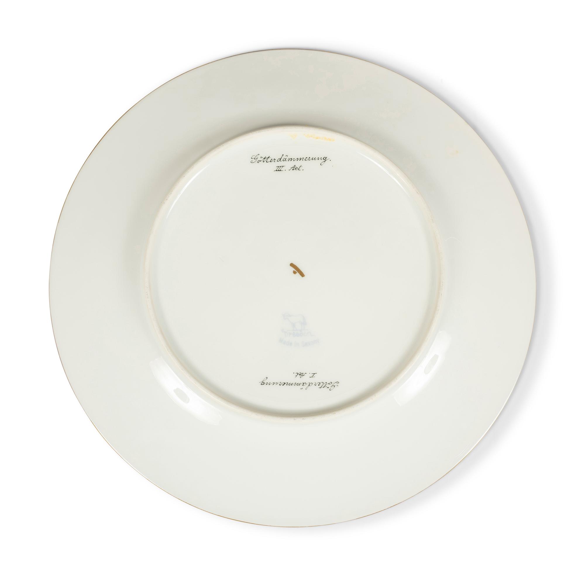 Eleven Dresden Ambrosius Lamm Porcelain Opera Cabinet Plates