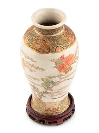 A Pair of Satsuma Porcelain Vases Mounted as Lamps