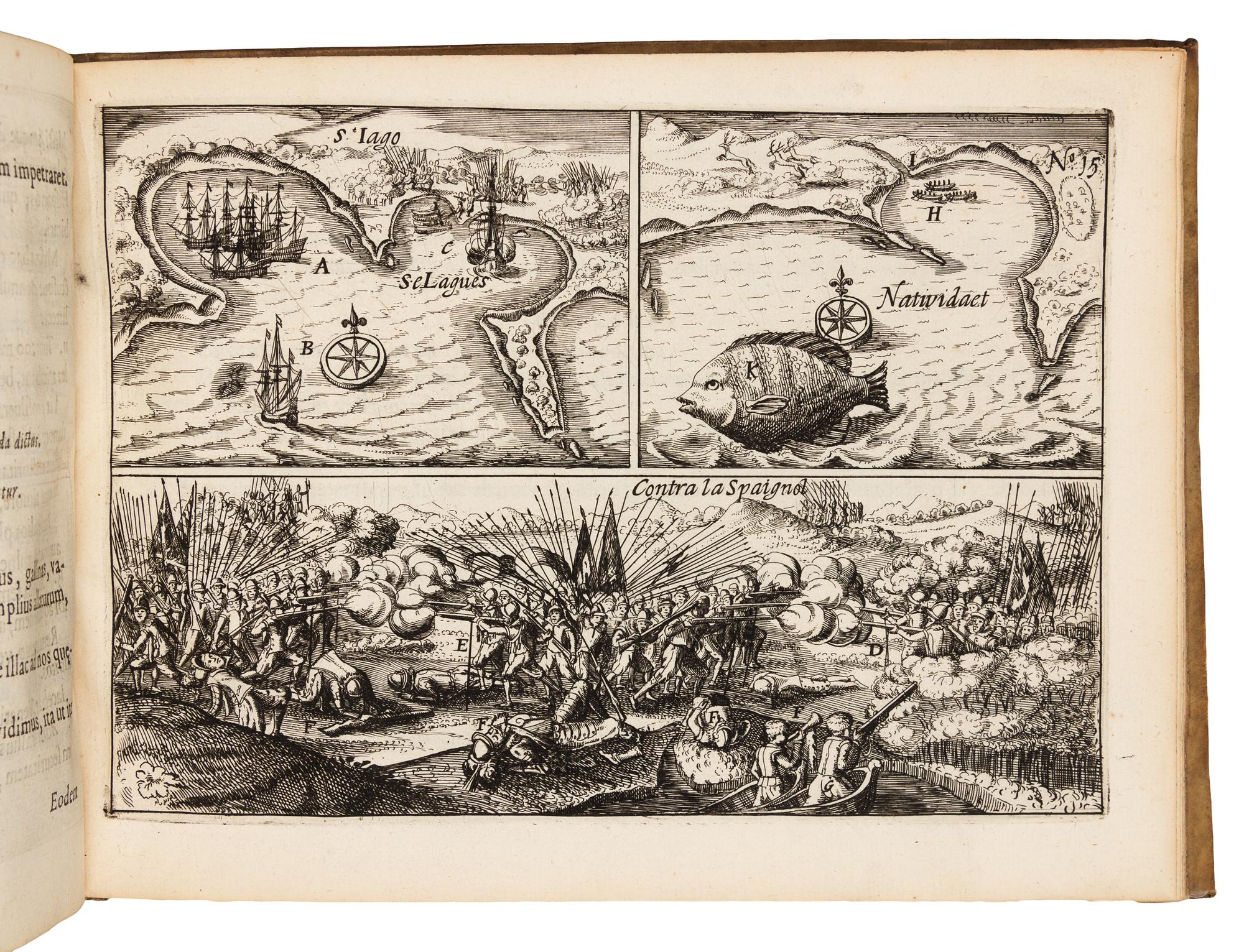 SPILBERGEN, Joris van (1568-1620). Speculum orientalis occidentalisque Indiae navigationum. Leiden, 1619. FIRST EDITION IN LATIN.