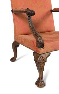 A George III Mahogany Library Armchair