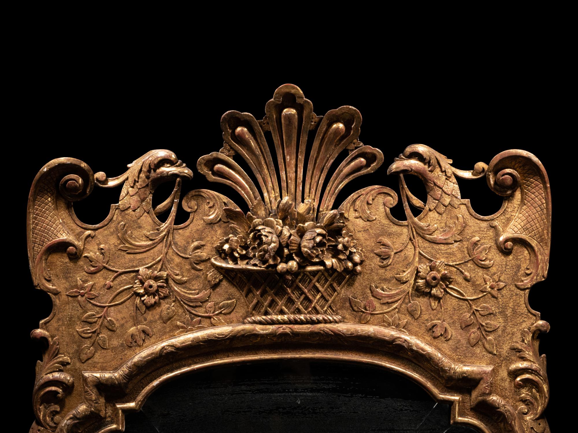 A Pair of George I Style Giltwood Pier Mirrors