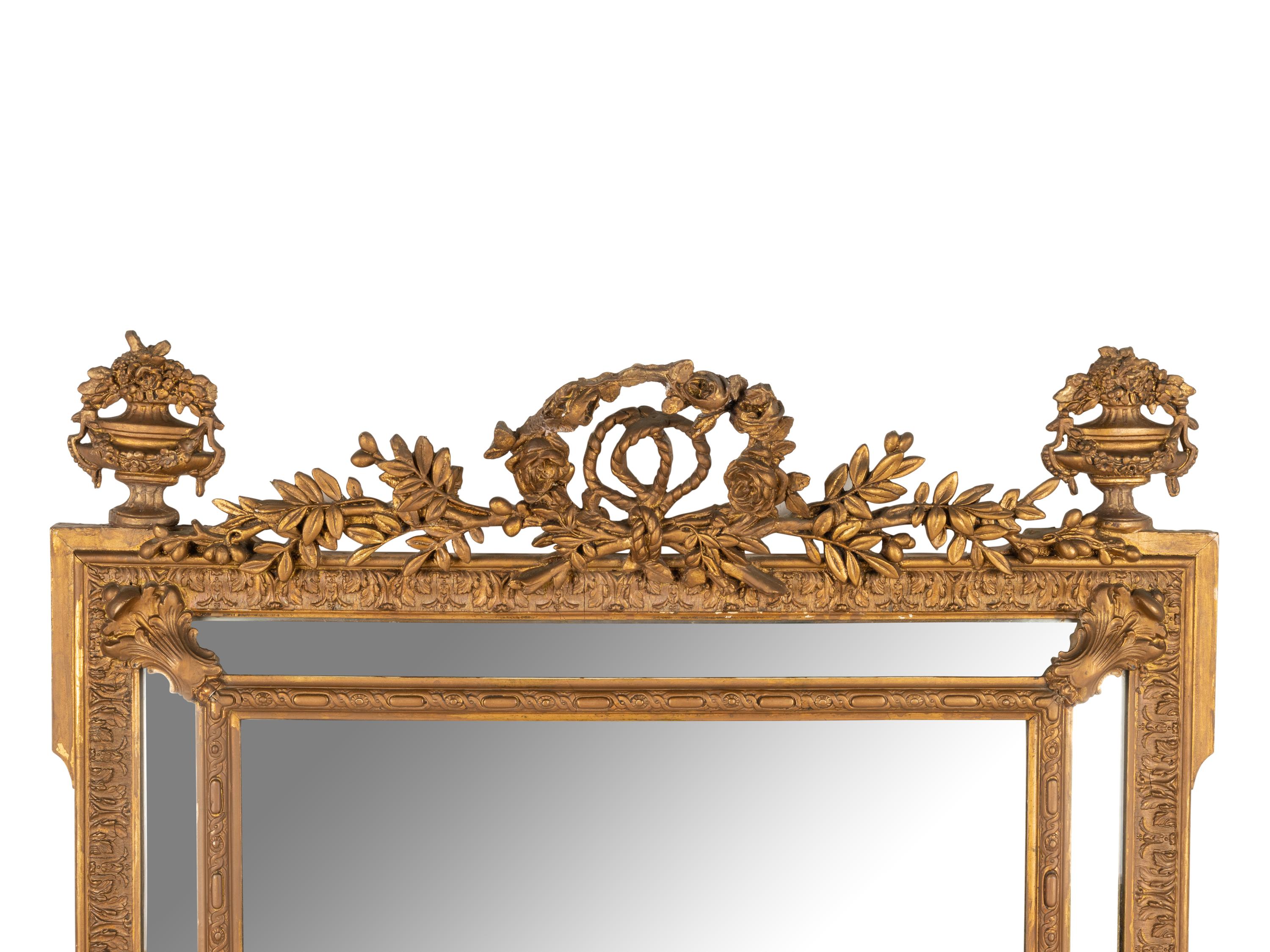 A Louis XVI Style Giltwood Mirror