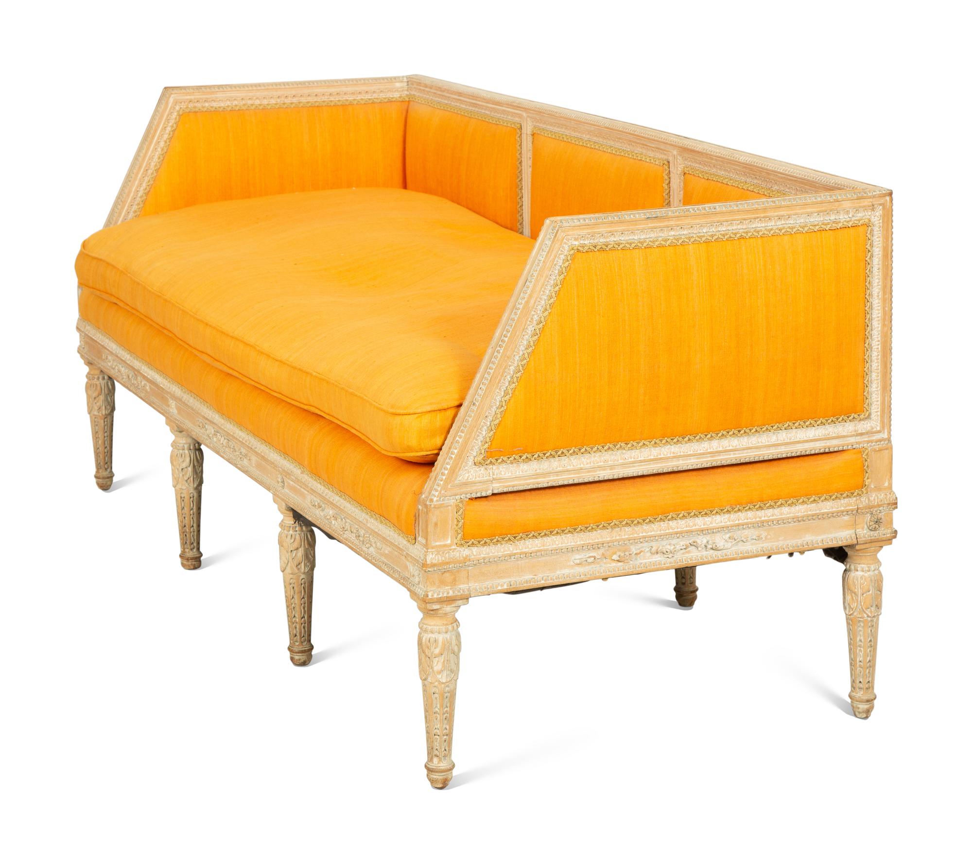 A Louis XVI Grey-Painted Sofa