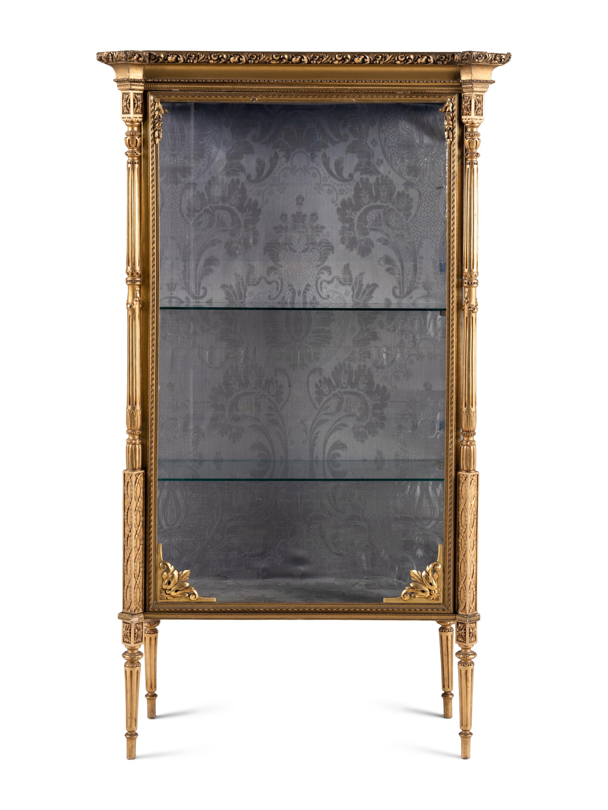 A Giltwood Vitrine Cabinet