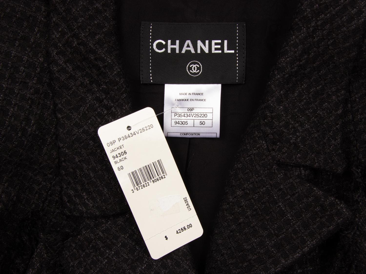 Chanel, Black Silk Tweed Jacket