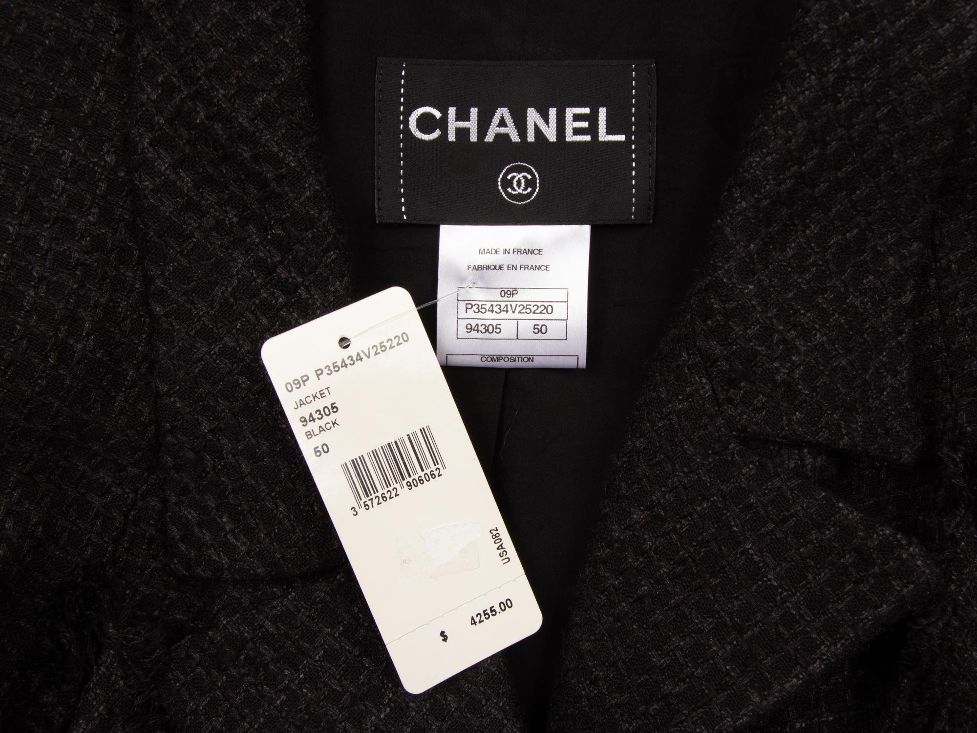 Chanel, Black Silk Tweed Jacket