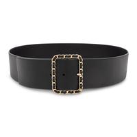 Chanel, Wide Black Leather Belt