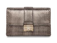 Dior, Metallic Pewter Snakeskin Clutch