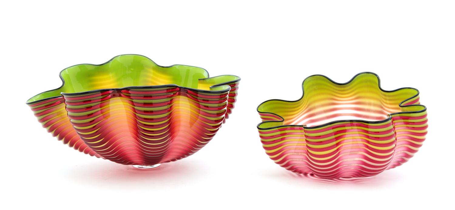 An American Studio Glass Sculpture, Dale Chihuly (b. 1941) Height of tallest element 5 inches.