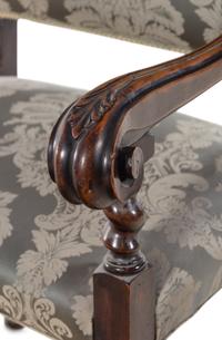 An Italian Baroque Style Walnut Armchair