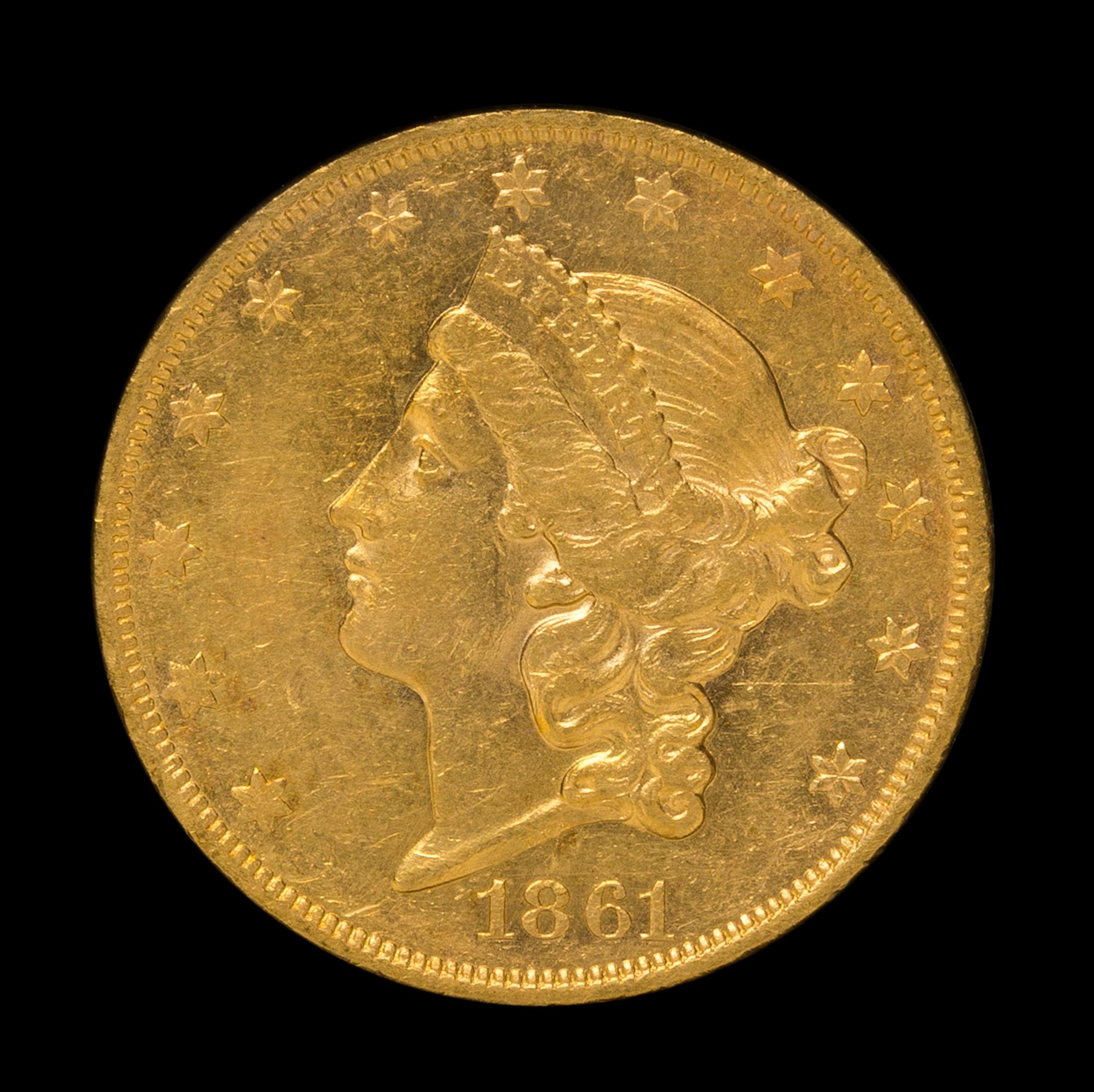 A United States 1861 Liberty Head $20 Gold Coin