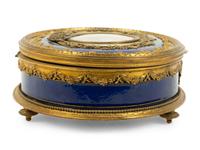 A French Gilt Metal and Enamel Table Casket with Portrait Medallion — 19TH CENTURY