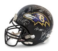 A Group of Baltimore Ravens Signed Autograph Items Including Ed Reed