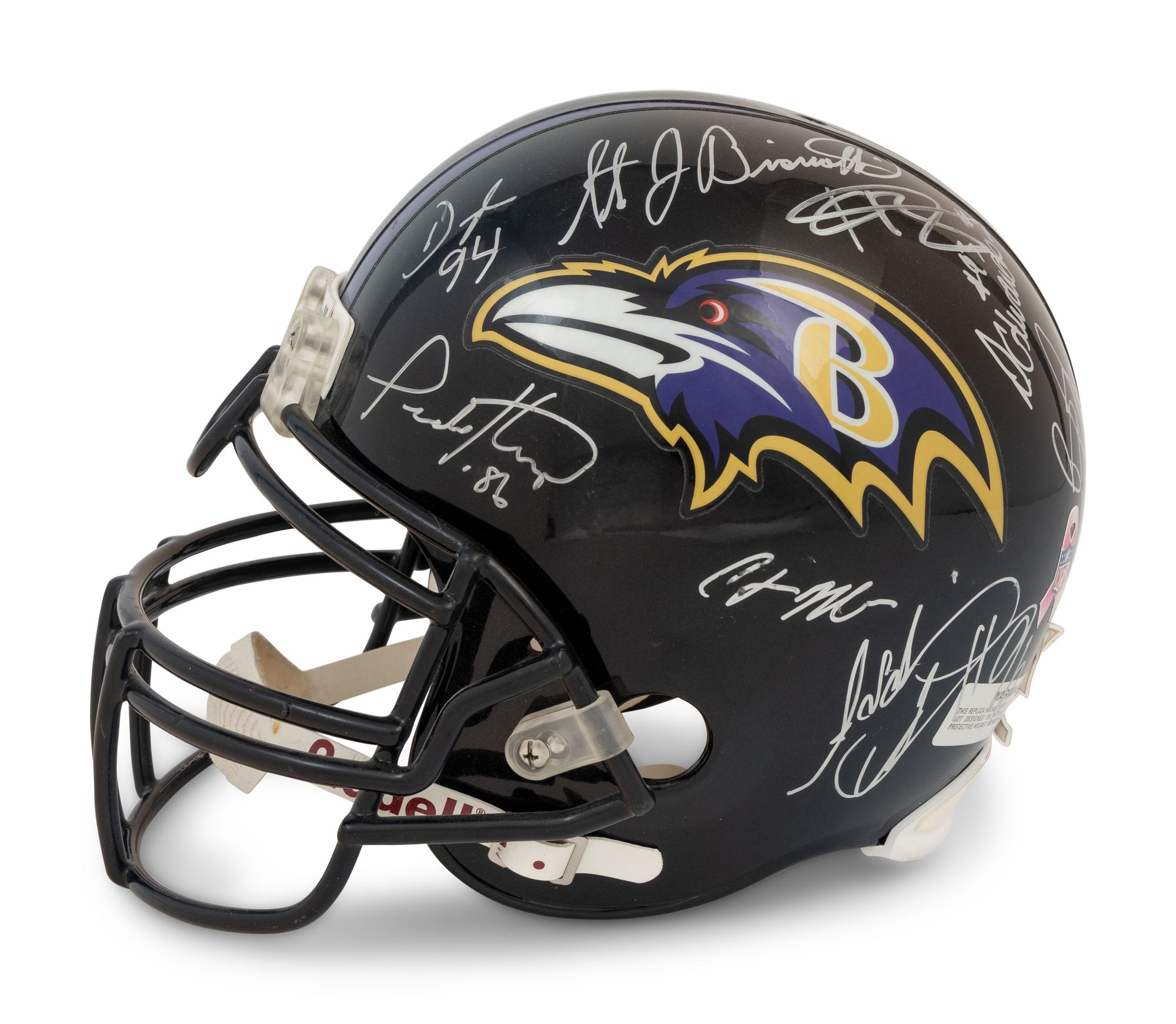 A Group of Baltimore Ravens Signed Autograph Items Including Ed Reed