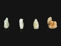 Four White and Celadon Jade Figures of Mandarin Duck