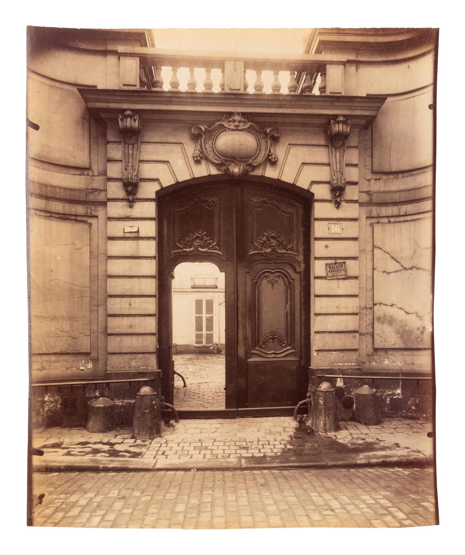 A group of four photographs (Hôtel de Beauvais, 68 rue François Miron , 1902; [Hôtel de Lauzun, quai d'Anjou] , 1905; Hôtel d'Argouges de Lyon, rue Séguier 16 , 1900; Plessis Piquet [Entrée pittoresque, Châtillon] , 1921)