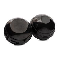 Carved Blackware Jars, one with Avanyu