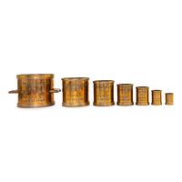 A Set of Seven English Brass Imperial Standard Measures