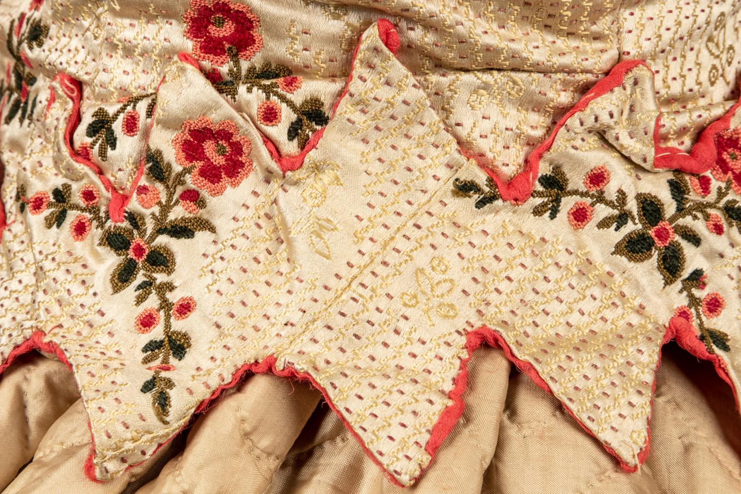 Two Mid-Victorian Items: Bodice and Quilted Petticoat, 1850-70s