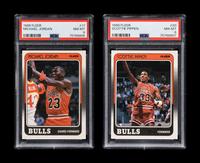 A Group of PSA Graded 1988 Fleer Michael Jordan and Scottie Pippen Basketball Cards,