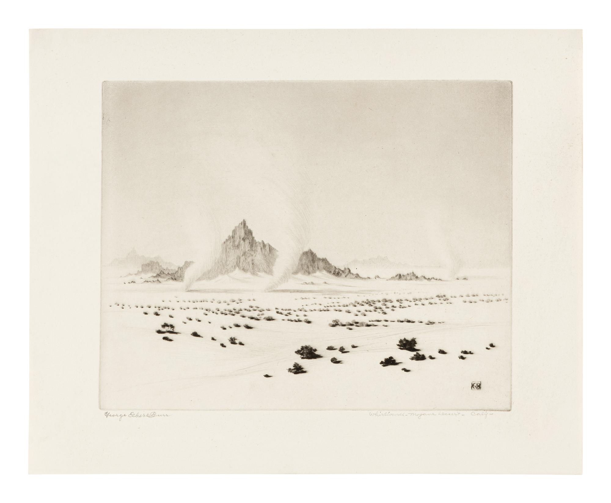 Three Works: Whirlwinds, Mojave Desert, Calif-, Desert Dunes and Drifting Sand - Amboy, Calif-