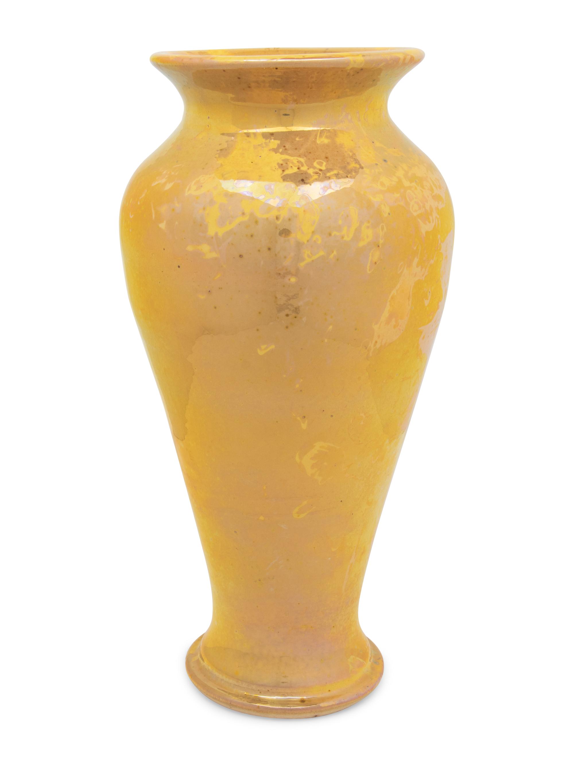 A Pewabic Iridescent Glazed Earthenware Vase